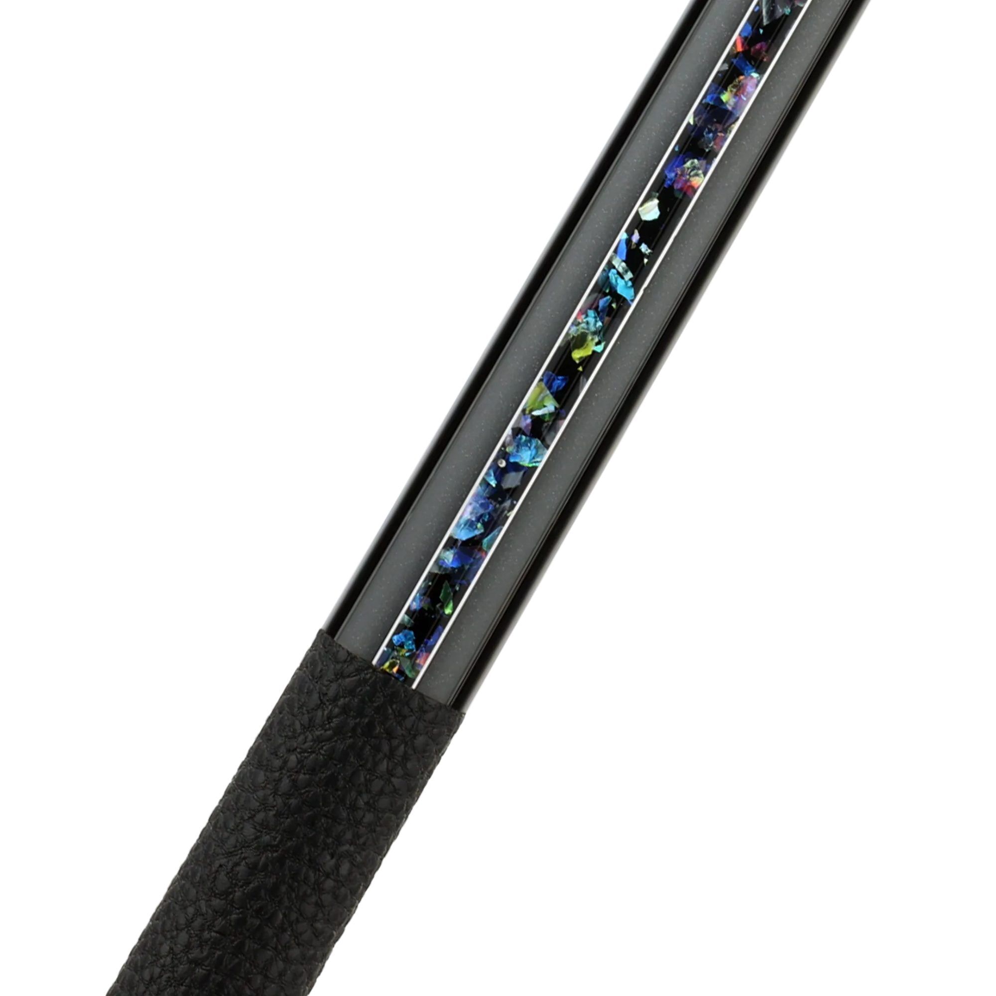 Predator P3 Galaxy Leather Luxe Wrap pool cue, forearm close-up