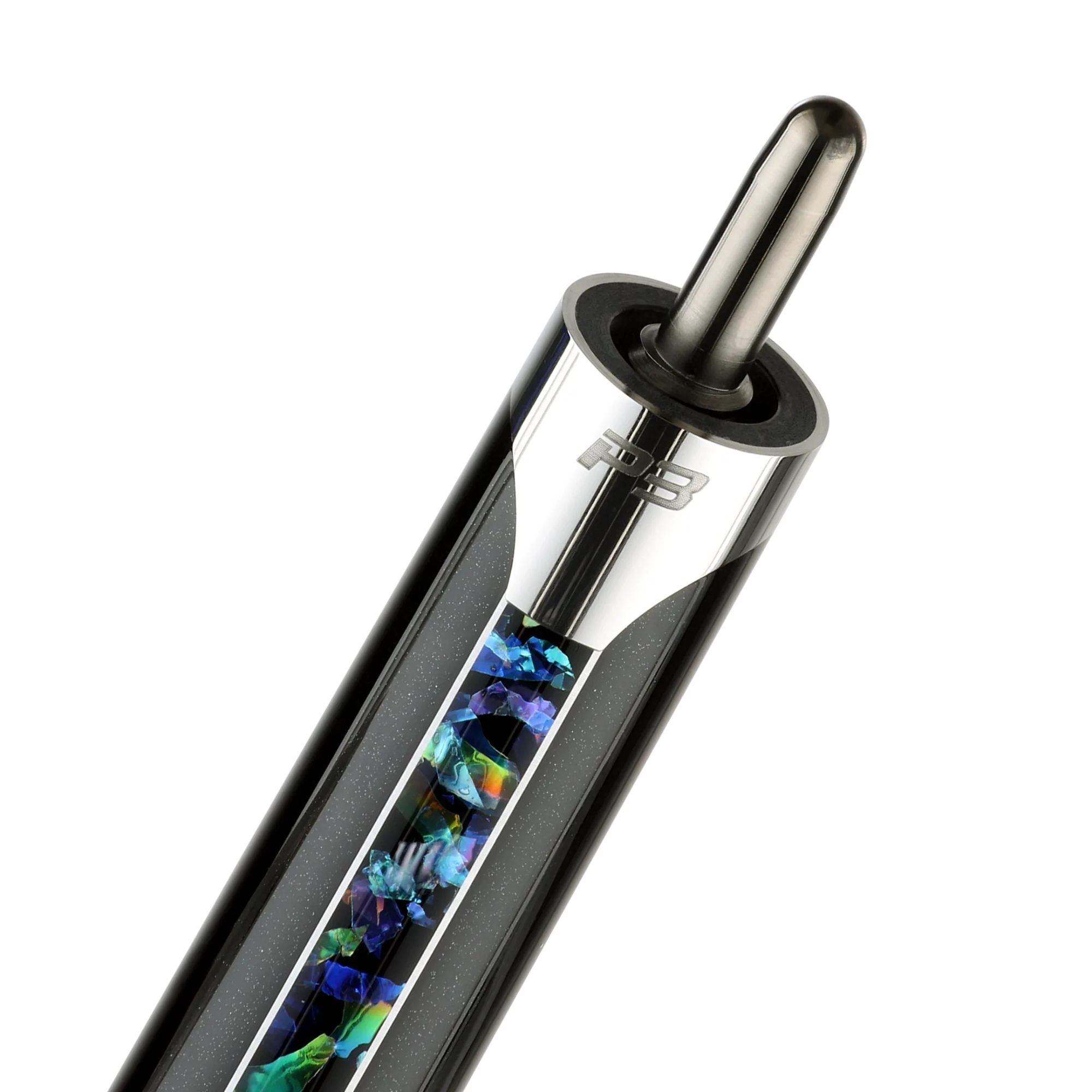 Predator P3 Galaxy Leather Luxe Wrap pool cue, joint pin close-up