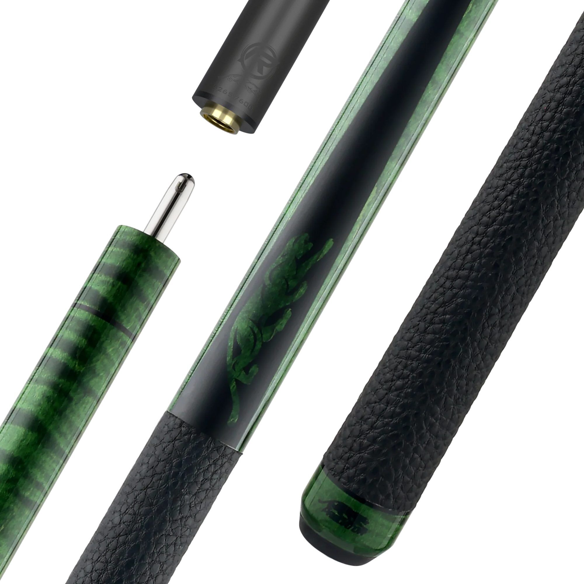 Predator SP2 Green Stained Curly Maple 2 pool cue butt and joint with green maple forearm