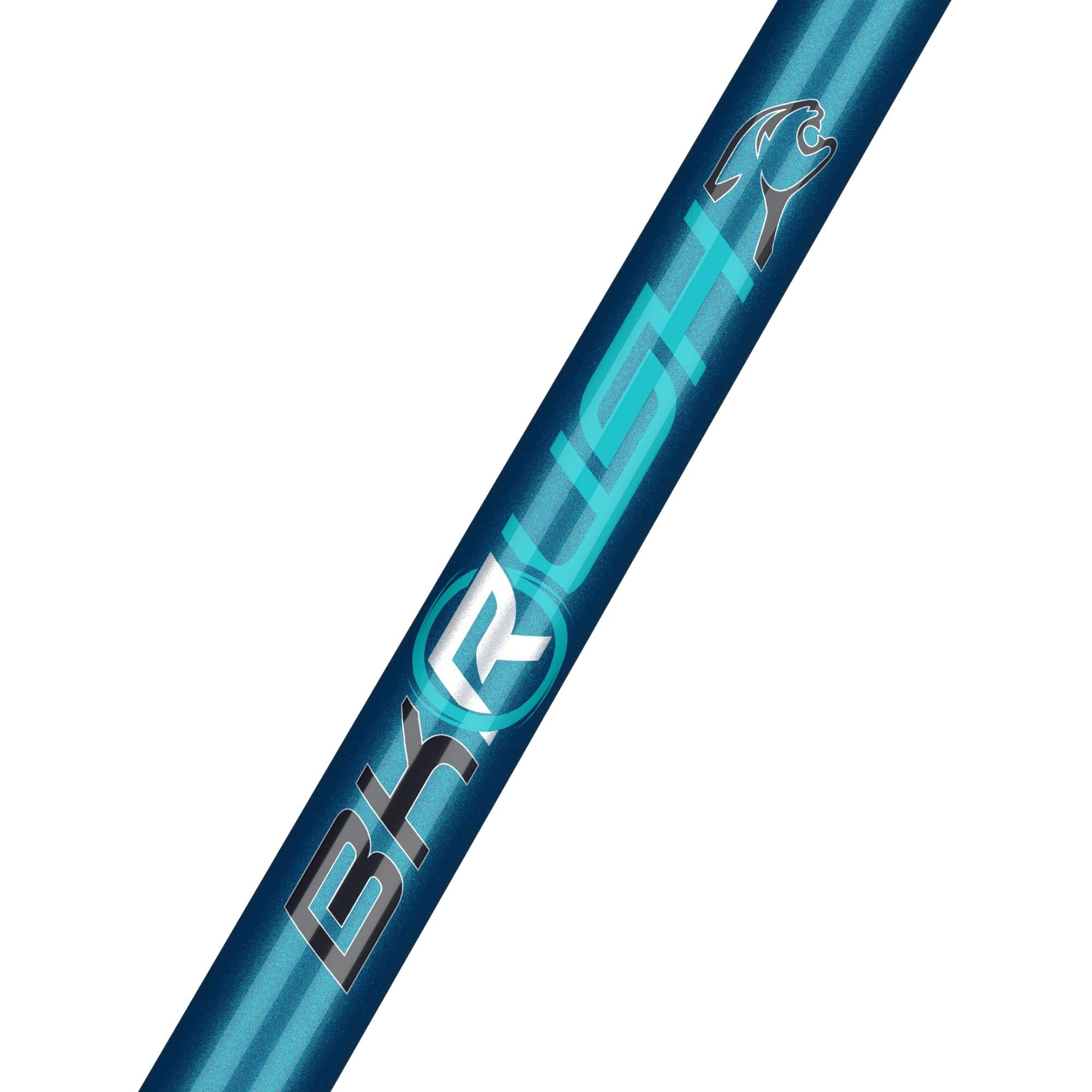 Predator Teal BK Rush break cue, sport wrap, forearm close-up